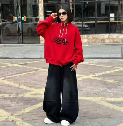 PCS字母刺绣连帽宽松卫衣51202冬季091914301412 商品图0