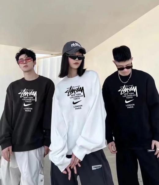 F030681联名款字母logo印花情侣圆领长袖T恤 商品图2