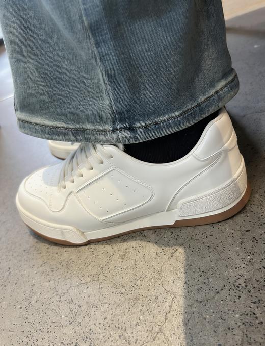 定制小白鞋，脚感升级休闲板鞋款【7天发货】厚底增高，不挤脚、不打滑，旅行暴走不累脚，越穿越合脚.环保大皮，内增高猪薄皮，橡胶底，内增高3.5厘米 商品图5