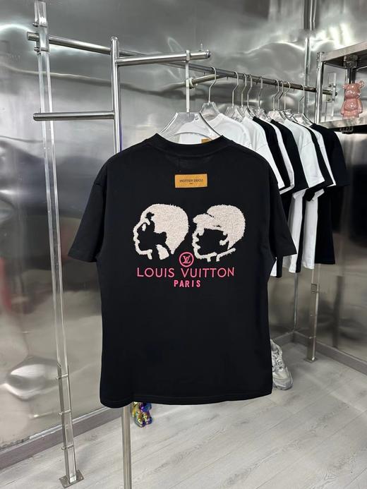 F030691新款人头毛线字母硅胶logo情侣休闲短袖T恤 商品图1