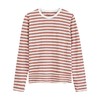 日式无印T恤衫良品全棉条纹T恤女款夏季长袖T恤女士T恤简约春秋夏 商品缩略图4