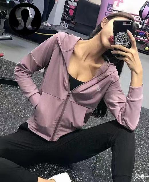 F030670瑜伽服连帽拉链运动外套宽松休闲夹克拉链开衫 商品图8