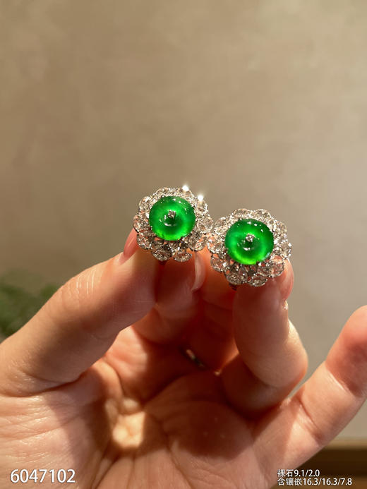 6047102，平安扣耳钉。具体价格微信咨询 商品图1