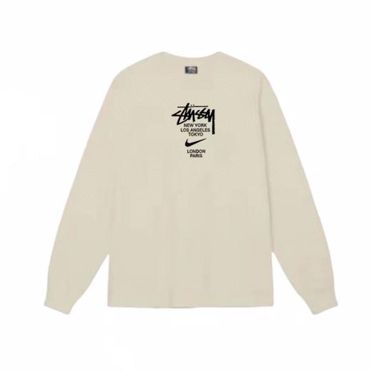 F030681联名款字母logo印花情侣圆领长袖T恤 商品图5