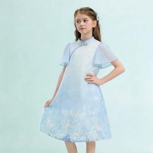 笛莎/Deesha 【观山见】2026年夏季新款女童连衣裙 商品图1