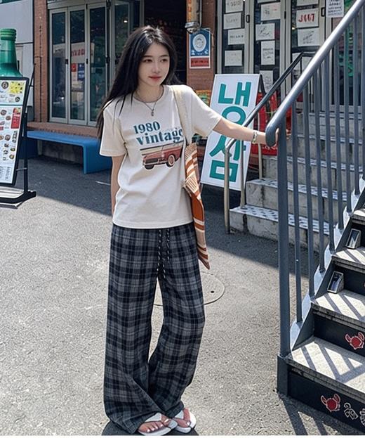 格纹遛弯裤-纪念日百货门店同款169151285 商品图2