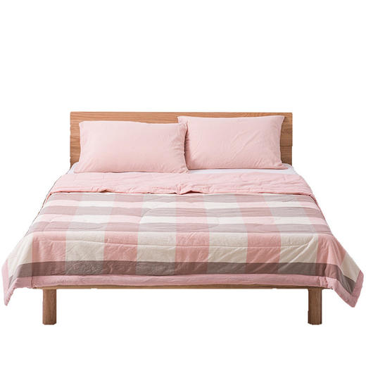 无印水洗棉夏被良品格纹夏凉被全棉空调被新疆纯棉单人双人夏凉被 商品图1