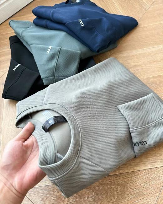 F030636春秋季上新日常通勤四色华夫格男士卫衣 商品图7