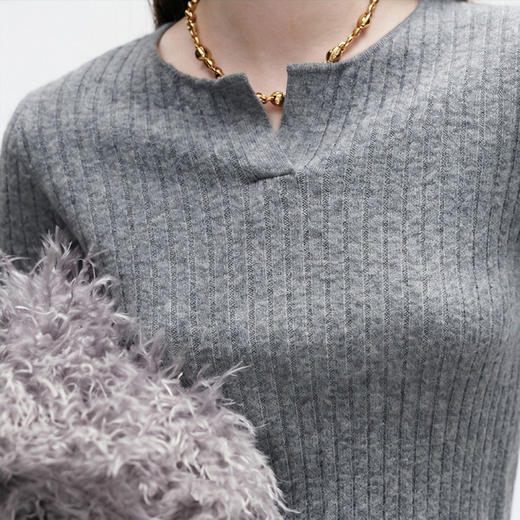 PALUOPO/PL小V领女衫ET255055R/约重230g帕罗 商品图7