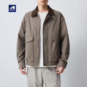 墨麦客男装高智通勤工装夹克男2026春季新款灯芯绒领外套男81576.