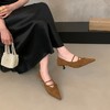 【69.9/双】法式复古绒面尖头细跟玛丽珍单鞋女新款通勤小猫跟外穿晚晚鞋聚★为爱严选 商品缩略图2