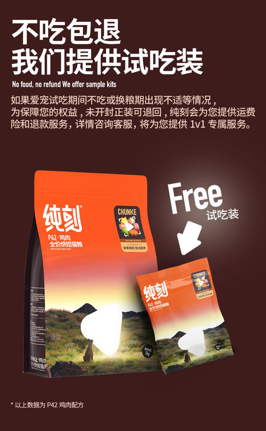 纯刻全价低温烘焙粮P42/M55 猫龄2月+ 送试吃装 商品图5