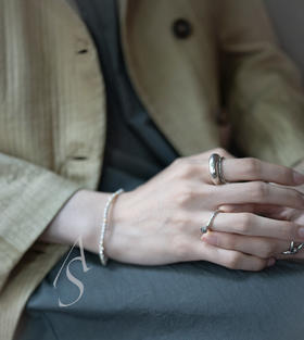 Rosa Maria 26SS BRENNY 锤纹手工银戒