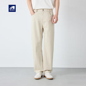 墨麦客男装高智通勤亚麻棉裤子男2026春季新款简约休闲裤男91561.