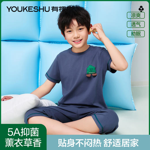 【清仓捡漏】【120-160】【有棵树】男童夏季空调服家居服套装 商品图0