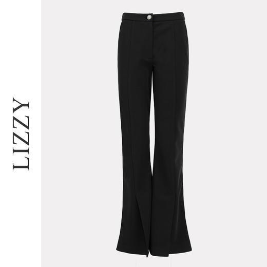 LIZZY 时尚简约百搭高腰弹力开叉显腿长喇叭裤7220 商品图5