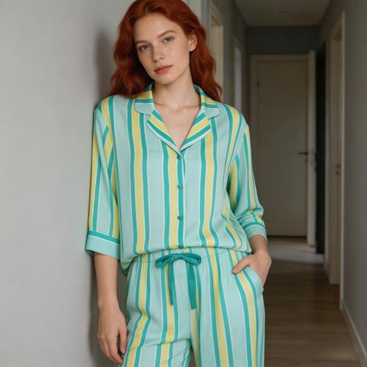 【粘纤梭织套装】SCHIESSER德国舒雅女士夏季清爽 飘逸 凉爽 海边度假风套装 100%粘纤梭织31/26427H 商品图3