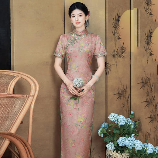 老上海民国风中式长款旗袍改良年轻款SC21712 商品图2