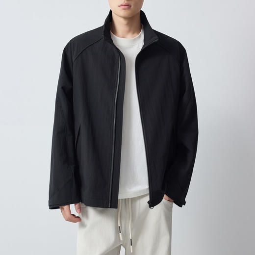墨麦客男装高智通勤男士夹克2026春季新款褶皱微肌理外套男81583. 商品图2