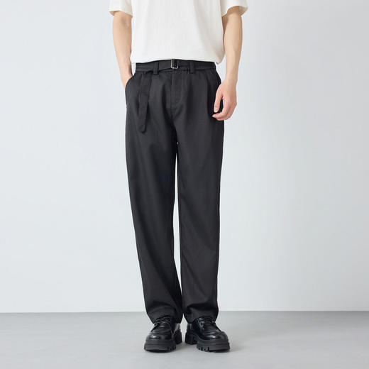墨麦客男装高智通勤长裤子男2026春季新款肌理感男士休闲裤91543. 商品图2