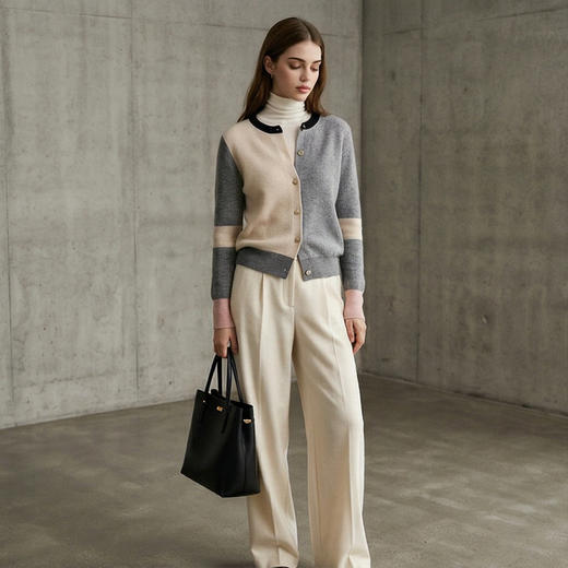 PALUOPO/PL圆领女开衫ET22760R-A/约重250g帕罗 商品图1