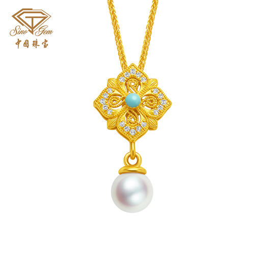 「金钿点睛」黄金足金“心上月”套链 商品图2