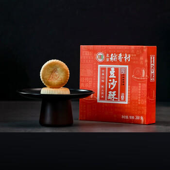 北京稻香村饼干蛋糕 豆沙酥 200g 老字号零食点心糕点 北京特产伴手礼送礼 商品图0
