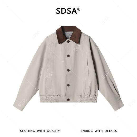 SDSA男装2026新款高贵轻奢双面可穿复古夹克外套撞色领设计百搭 商品图0
