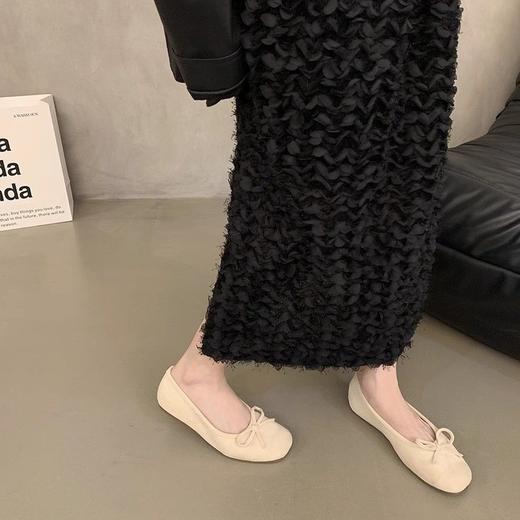 【54.9/双】法式复古软底单鞋银色女鞋子夏季瓢鞋晚风蝴蝶结平底鞋红色奶奶鞋聚★为爱严选 商品图3