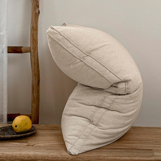 日系无印西川棉麻枕芯良品亚麻枕头立体枕芯单人民宿枕芯纯色简约 商品图1