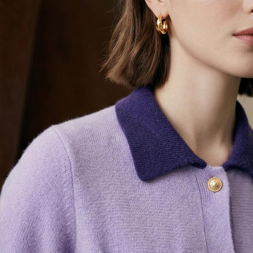 PALUOPO/PL翻领女开衫ET23862R/约重275g帕罗 商品图5