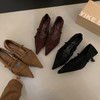 【69.9/双】法式复古绒面尖头细跟玛丽珍单鞋女新款通勤小猫跟外穿晚晚鞋聚★为爱严选 商品缩略图1