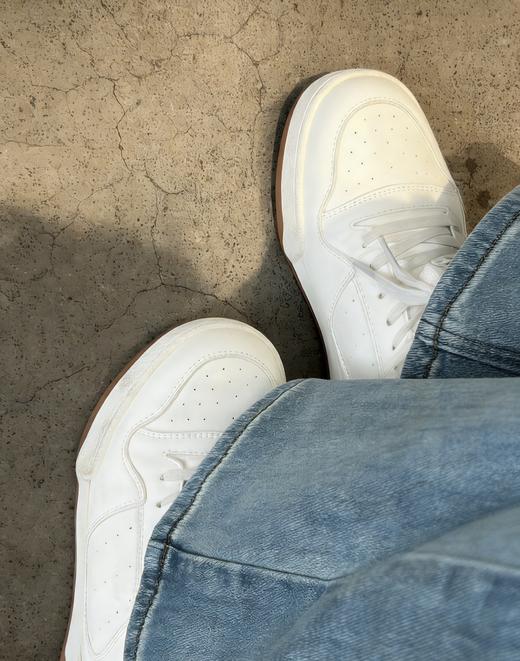 定制小白鞋，脚感升级休闲板鞋款【7天发货】厚底增高，不挤脚、不打滑，旅行暴走不累脚，越穿越合脚.环保大皮，内增高猪薄皮，橡胶底，内增高3.5厘米 商品图9