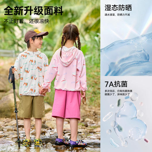 买就送太阳眼镜【7A抗菌】棉花堂原纱防晒夏日小冰皮童装防晒衣 ---FA61209 商品图3