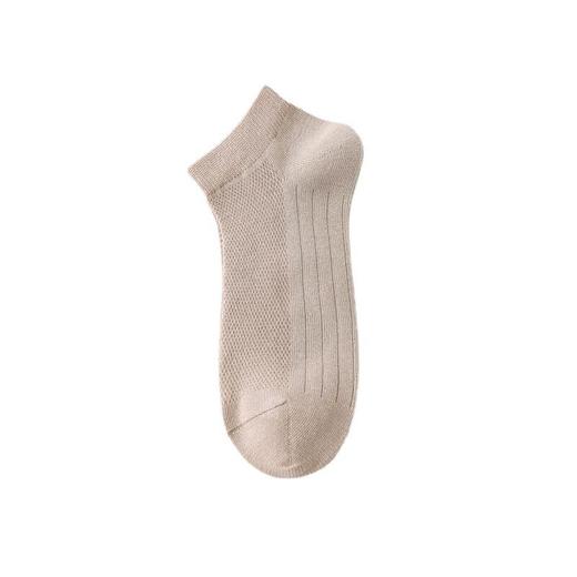 日式无印男暗纹网面船袜良品休闲短袜男士棉袜透气男款袜子网面 商品图4