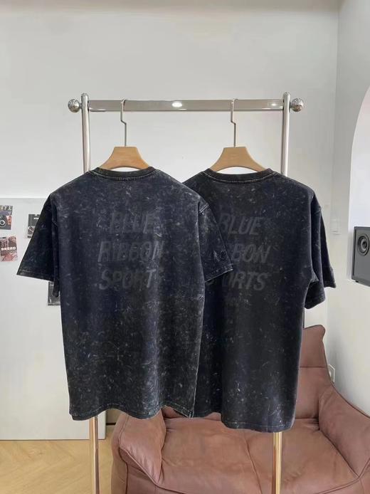 F0306109夏季新款圆领百搭复古做旧水洗印花短袖T恤 商品图2