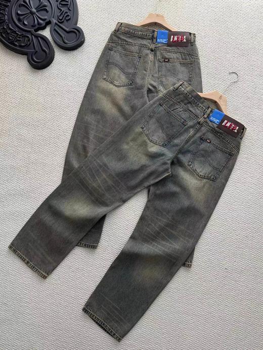 F030687秋季重水洗男士直筒高弹力阔腿牛仔裤 商品图3