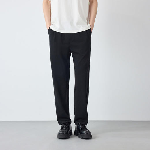 墨麦客男装高智通勤休闲裤男2026春季新款松紧腰抽绳裤子男91573. 商品图2