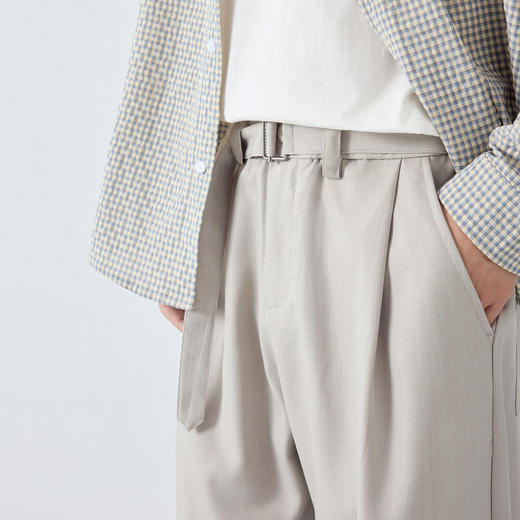 墨麦客男装高智通勤长裤子男2026春季新款肌理感男士休闲裤91543. 商品图1