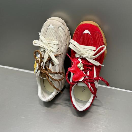 【马上有钱】真皮厚底德训鞋女款！2026春季新款双鞋带休闲运动阿甘鞋 商品图4