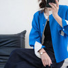 【3-7天发货】LONGNVFAIR克莱因蓝撞色假两件拼接衬衫开衫  通勤懒人福音 能让你在人群中一秒脱颖而出的宝藏单品 商品缩略图4