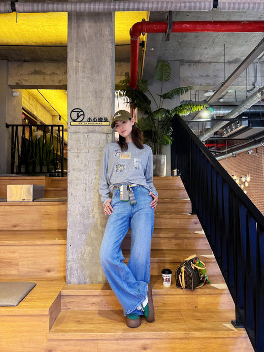 【美式街头】噢蜜ooomeooo设计师款美式贴布柔软轻便长袖t 商品图2