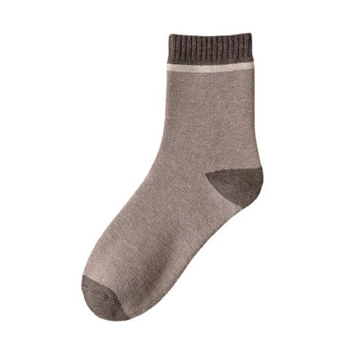 日式无印男士加绒中筒袜良品拼色男款秋冬保暖加绒袜子加厚男袜子 商品图4