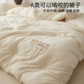 日式无印秋冬被良品春秋被全棉蓬松A类保暖柔软棉小芙大豆被民宿