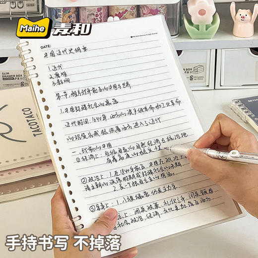 【3本装！B5加厚活页本】不硌手活页本 B5可拆卸 线圈笔记本 高颜值初中生记事纸 商品图2