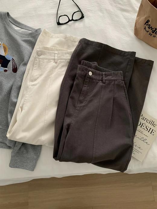 F030674春季新款简约舒适棉质杨桃裤春款直筒裤 商品图3