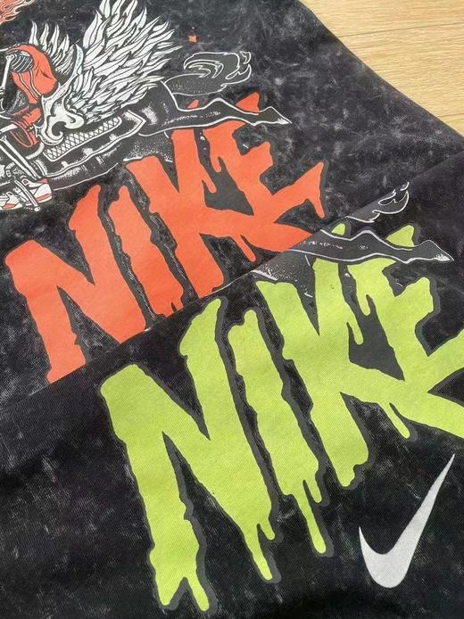 F0306128男子个性潮流休闲运动复古水洗飞马印花短袖T恤 商品图7