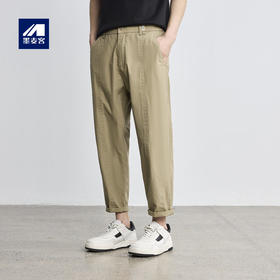 墨麦客简约全棉休闲裤男2026春季新款结构分割男士直筒裤子90822.