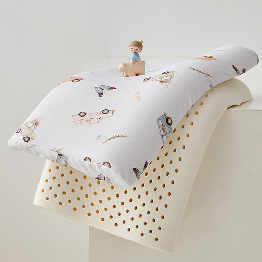 日式无印卡通儿童亲肤棉乳胶枕良品枕头枕芯儿童全棉幼儿园小学生 商品图2