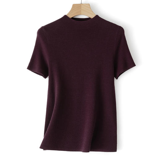 【高品质私服】【扬子16针精纺纱线短袖】利落修饰颈部线条，轻松提升整体造型的精致度YS24090【仅限签收48小时内退换】-CC 商品图7